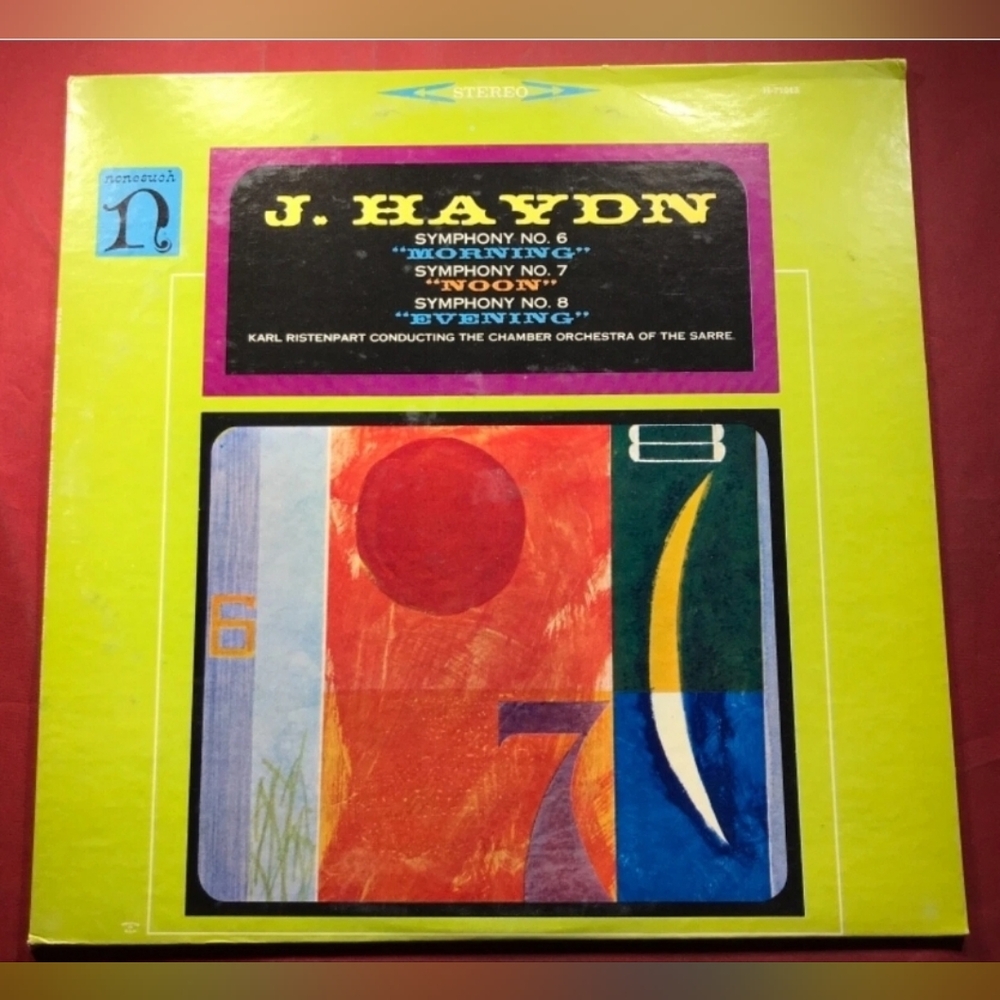 J. Haydn,Morning,Noon Evening,Symphony No.6,7,8,Karl Ristenpart,Made in France